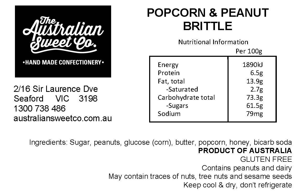 Popcorn & Peanut Brittle