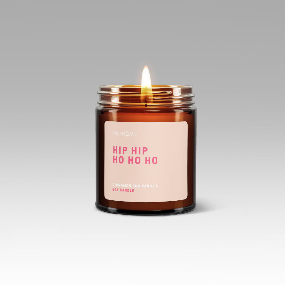 Hip Hip Ho Ho Ho - Cinnamon & Vanilla Soy Candle