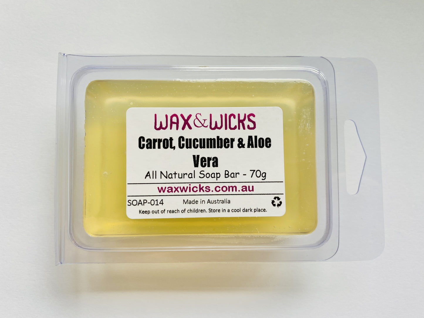 Carrot, Cucumber & Aloe Vera - Soap Bar (70g)