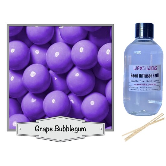 Grape Bubblegum - Reed Diffuser Refill 