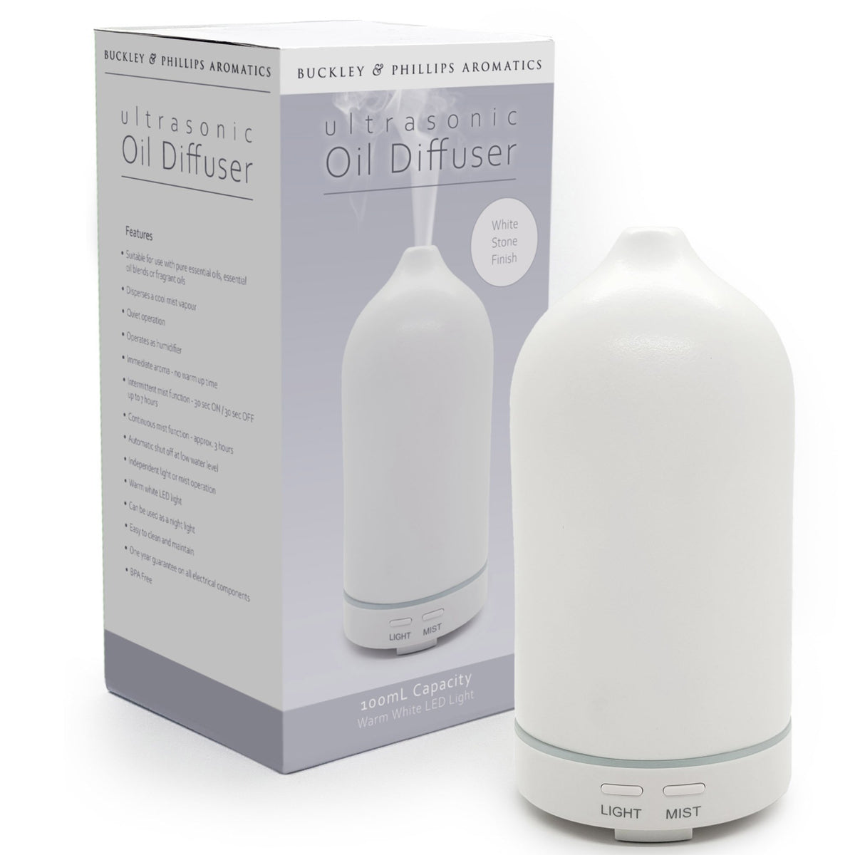 White Stone Ultrasonic Aroma Oil Diffuser