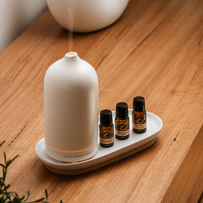 White Stone Ultrasonic Aroma Oil Diffuser