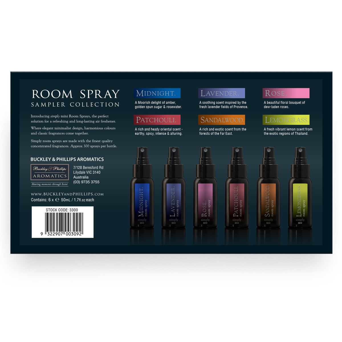 Simply Room Spray 6-pack Box Set