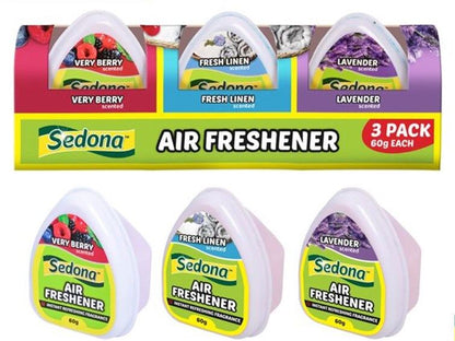 Air Freshener 3 Pack - Fresh Linen, Lavender, Very Berry