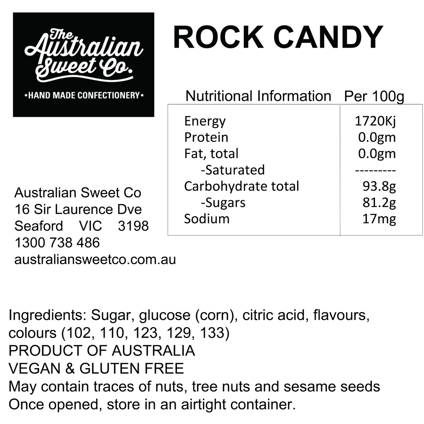 Tutti Frutti Rock Candy