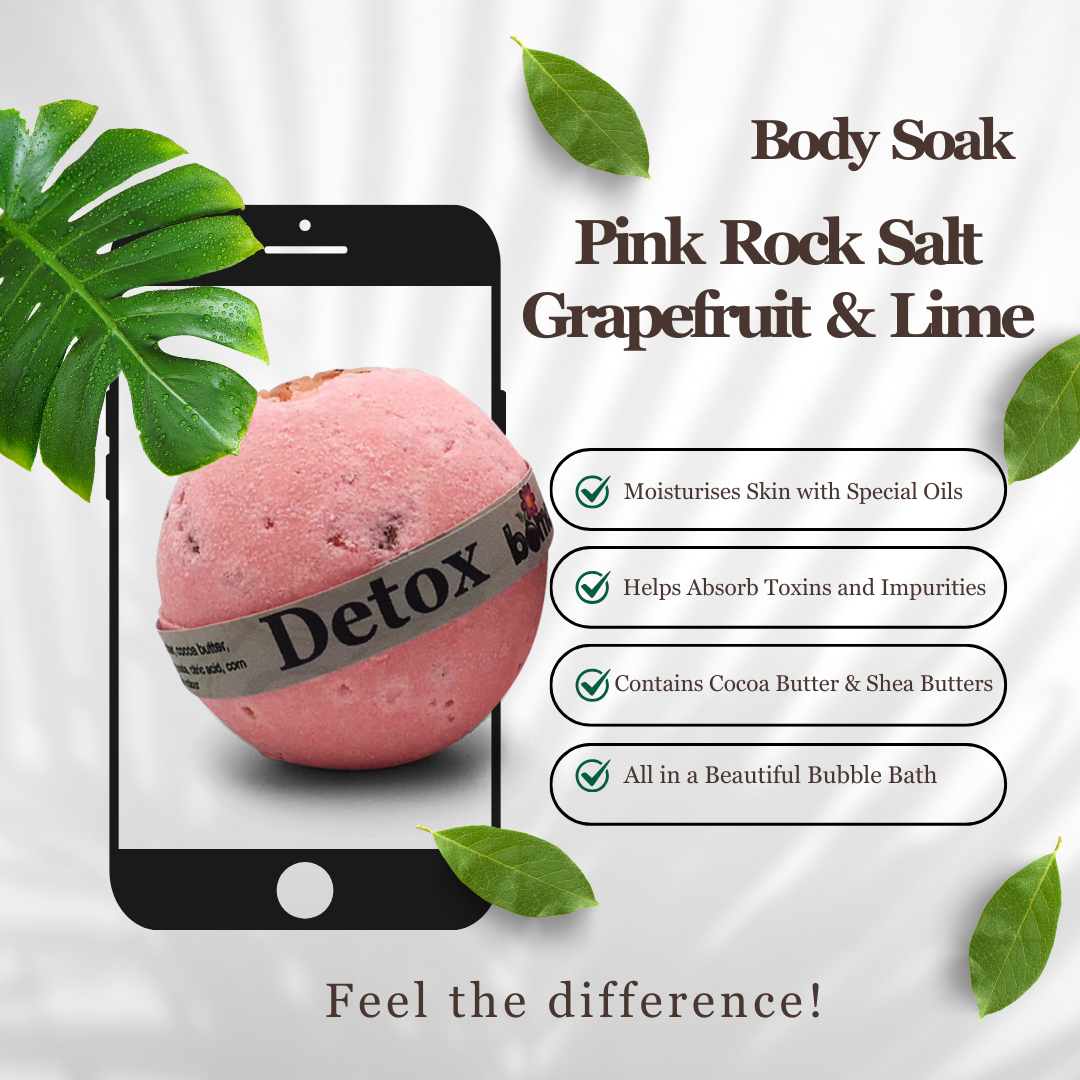 Detox - Pink Himalayan Rock Salt Bath Bomb (150g)