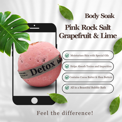 Detox - Pink Himalayan Rock Salt Bath Bomb (150g)