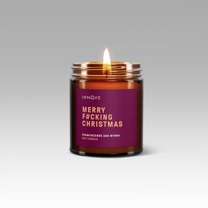 Merry F#cking Christmas - Frankincense & Myrrh Soy Candle