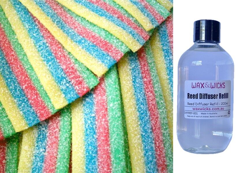 Rainbow Sour Strips - Reed Diffuser Refill