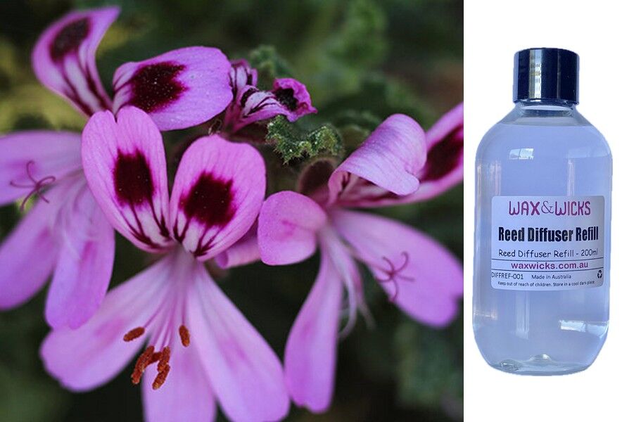 Rose Geranium & Bergamot - Reed Diffuser Refill