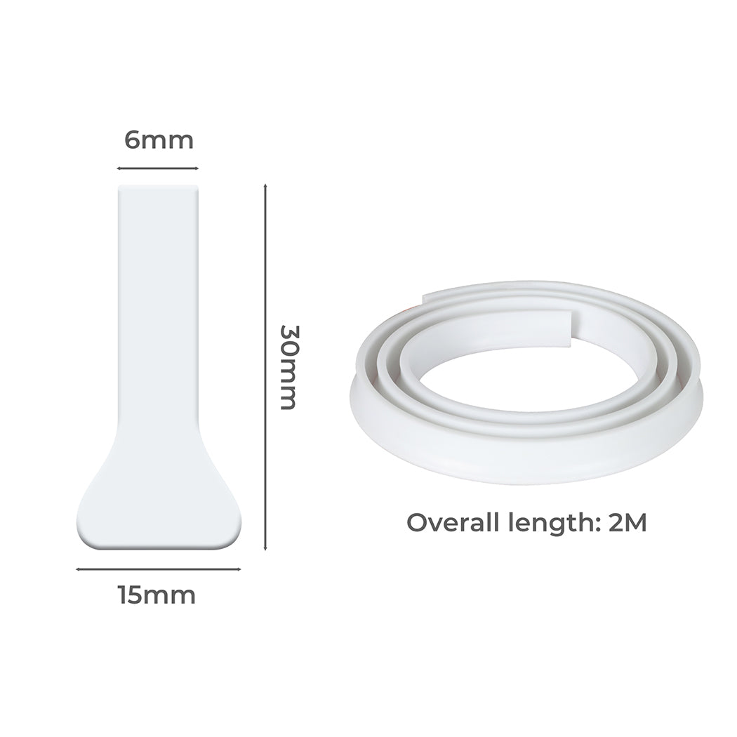Duxta 200CM Rubber Silicone Shower Barrier Stopper Bathroom Waterproof Strip