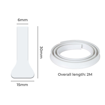 Duxta 200CM Rubber Silicone Shower Barrier Stopper Bathroom Waterproof Strip