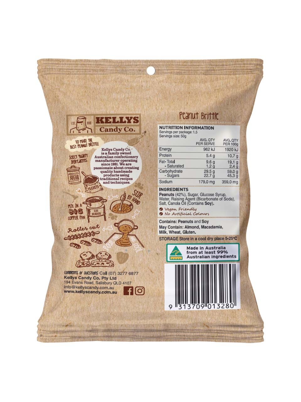 Peanut Brittle - 75g Snack Pack