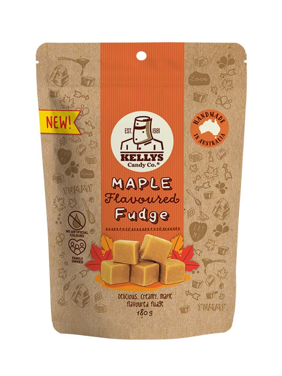 Maple Flavoured Fudge - 180g Pouch