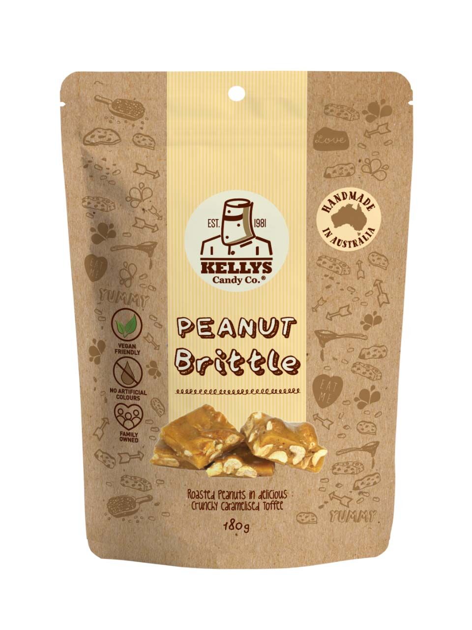 Peanut Brittle - Pouch 180g Pouch