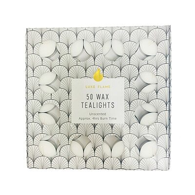 Tealight Candles Unscented - 4 Hour (x50)